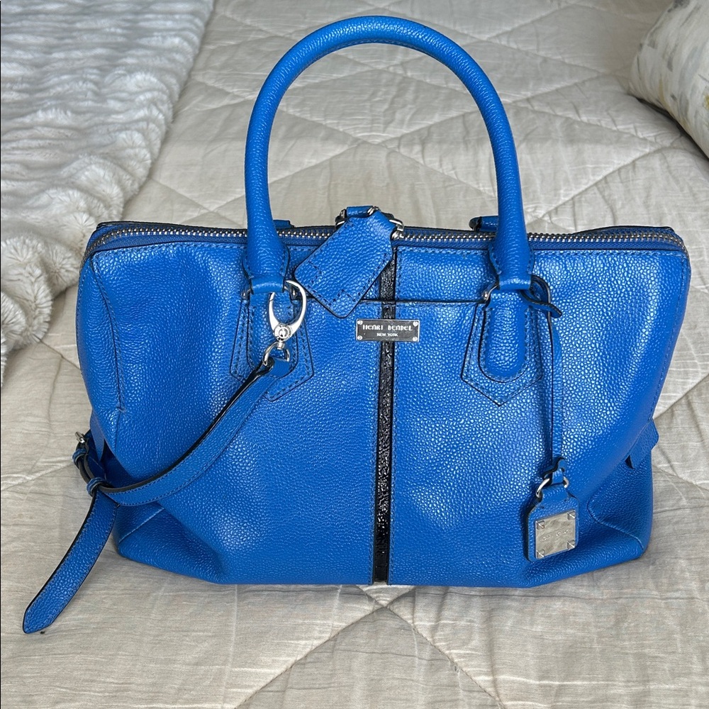 henri bendel Electric Blue Leather Satchel with Strap